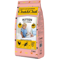 Сухой корм для котят Chat&Chat Expert Premium Kitten с курицей 2 кг